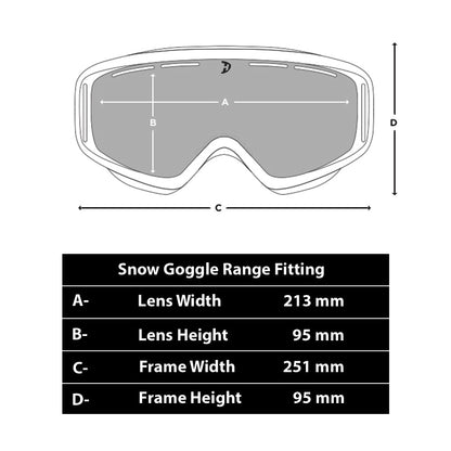Color - Default - Daytona Snow Goggle Range (Includes 1 x Magnetic Frame, 3 x Magnetic Lens, 1 x Goggles Dust Cover)