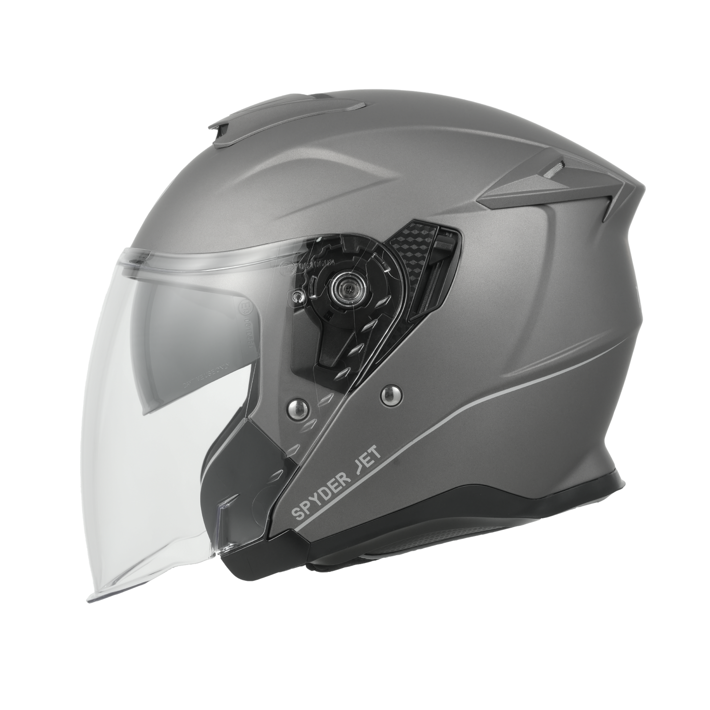 D.O.T. & ECE Daytona Spyder Jet- Gun Metal Grey Dull Metallic