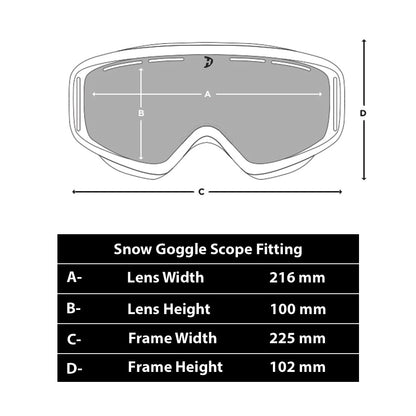 Color - Default - Daytona Snow Goggle Scope (Includes 1 x Magnetic Frame, 3 x Magnetic Lens, 1 x Goggles Dust Cover)