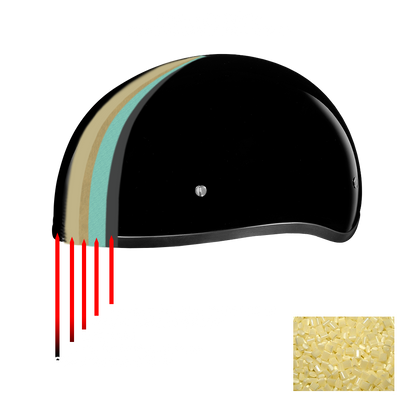Color - Default - DOT Approved Daytona Motorcycle Half Face Helmet - Skull Cap Graphics for Men & Women, Scooters, ATVs, UTVs & Choppers - W/ Dragonfly