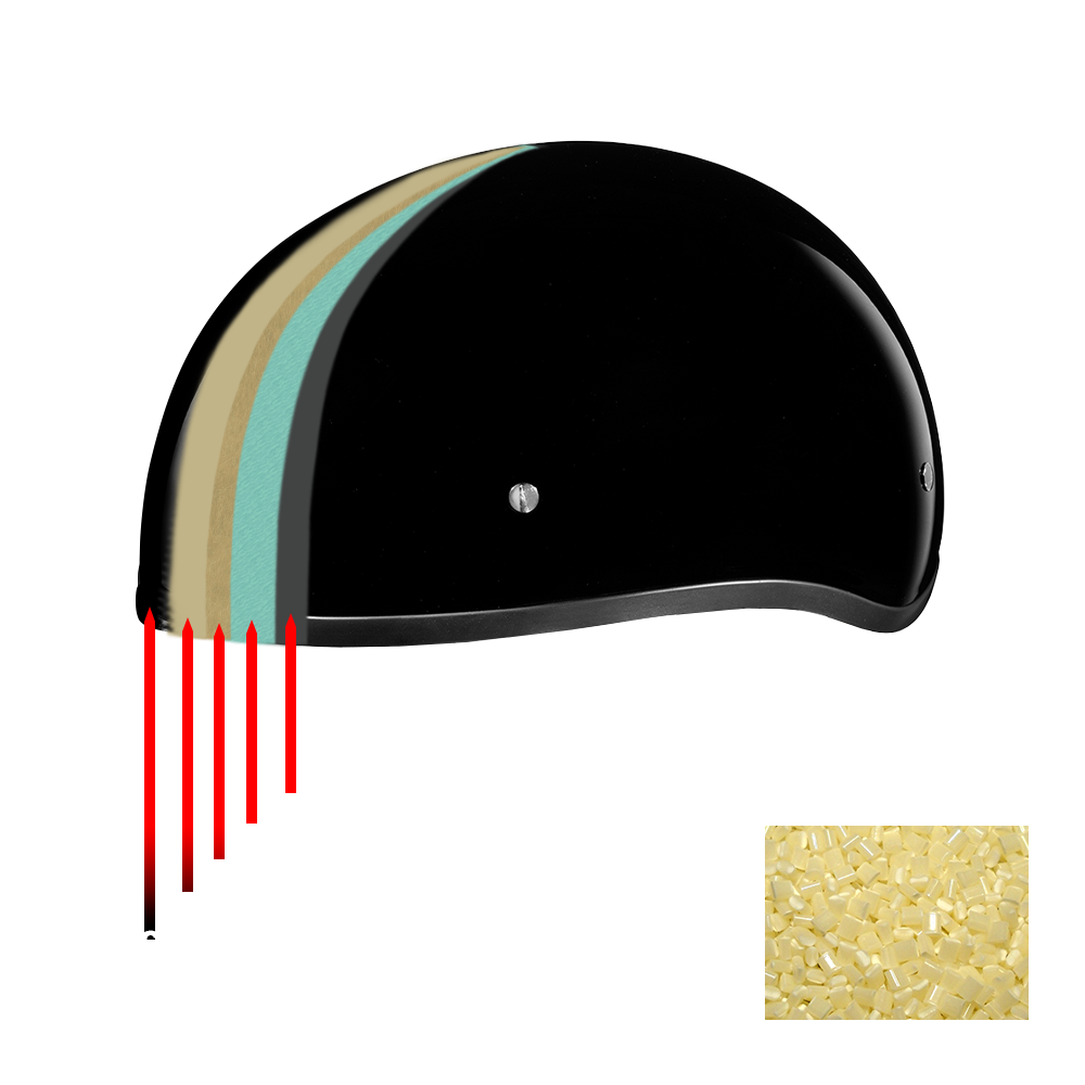 DOT Approved Daytona Skull Cap Half Shell Motorcycle Helmet - Beanie Style for Motorcycles, Cruisers, Scooters, and Mopeds - Silver Metallic