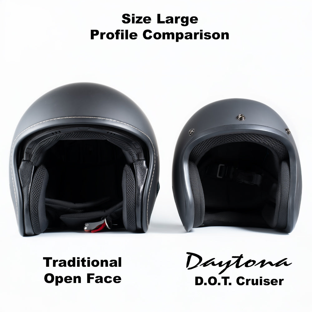 Daytona Cruiser Money Open Face Motorcycle Helmet, 2XL