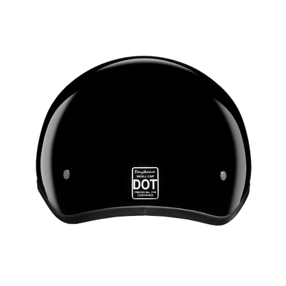 Color - Gloss - DOT Approved Daytona Skull Cap Half Shell Motorcycle Helmet - Beanie Style for Motorcycles, Cruisers, Scooters, and Mopeds - Hi-Gloss Black