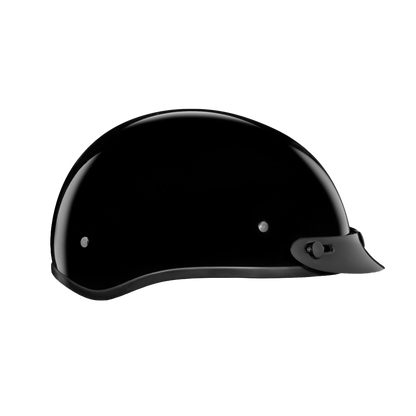 Color - Gloss - DOT Approved Daytona Skull Cap Half Shell Motorcycle Helmet - Beanie Style for Motorcycles, Cruisers, Scooters, and Mopeds - Hi-Gloss Black