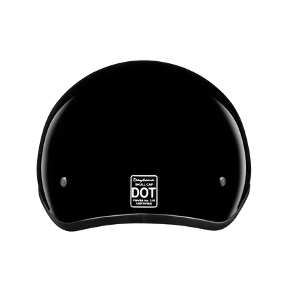 Color - Gloss - DOT Approved Daytona Skull Cap Half Shell Motorcycle Helmet - Beanie Style for Motorcycles, Cruisers, Scooters, and Mopeds W/O Visor- Hi-Gloss Black