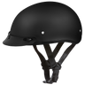 DOT Approved Daytona Skull Cap Half Shell Motorcycle Helmet - Beanie Style for Motorcycles, Cruisers, Scooters, and Mopeds - Dull Black