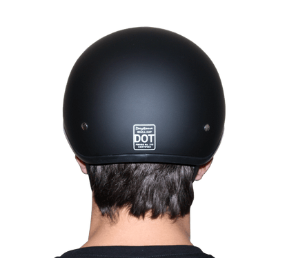 Color - Grey - DOT Approved Daytona Motorcycle Half Face Helmet - Skull Cap Graphics for Men & Women, Scooters, ATVs, UTVs & Choppers - W/ Ignite Grey