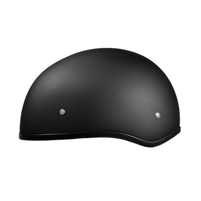 Color - Black - DOT Approved Daytona Skull Cap Half Shell Motorcycle Helmet - Beanie Style for Motorcycles, Cruisers, Scooters, and Mopeds W/O Visor- Dull Black