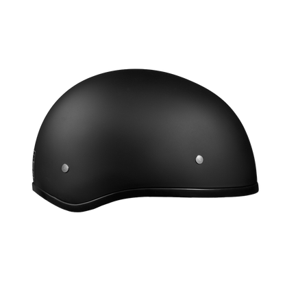 Color - Black - DOT Approved Daytona Skull Cap Half Shell Motorcycle Helmet - Beanie Style for Motorcycles, Cruisers, Scooters, and Mopeds W/O Visor- Dull Black
