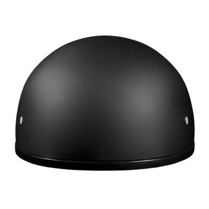 Color - Black - DOT Approved Daytona Skull Cap Half Shell Motorcycle Helmet - Beanie Style for Motorcycles, Cruisers, Scooters, and Mopeds W/O Visor- Dull Black