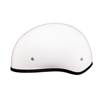 Color - Gloss - DOT Approved Daytona Skull Cap Half Shell Motorcycle Helmet - Beanie Style for Motorcycles, Cruisers, Scooters, and Mopeds W/O Visor- Hi-Gloss White