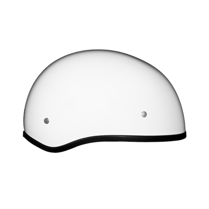 Color - Gloss - DOT Approved Daytona Skull Cap Half Shell Motorcycle Helmet - Beanie Style for Motorcycles, Cruisers, Scooters, and Mopeds W/O Visor- Hi-Gloss White