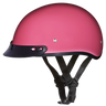 DOT Approved Daytona Skull Cap Half Shell Motorcycle Helmet - Beanie Style for Motorcycles, Cruisers, Scooters, and Mopeds - Hi-Gloss Pink
