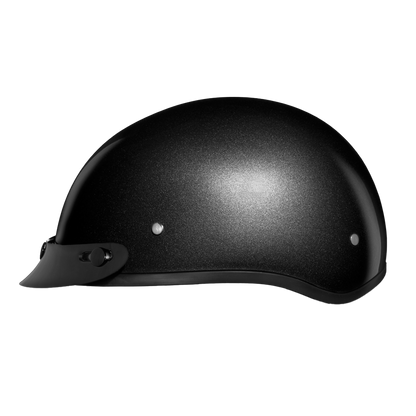 Color - Grey - DOT Approved Daytona Skull Cap Half Shell Motorcycle Helmet - Beanie Style for Motorcycles, Cruisers, Scooters, and Mopeds - Gun Metal Grey Metallic
