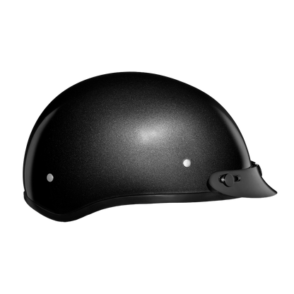 Color - Grey - DOT Approved Daytona Skull Cap Half Shell Motorcycle Helmet - Beanie Style for Motorcycles, Cruisers, Scooters, and Mopeds - Gun Metal Grey Metallic