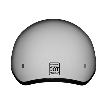 Color - White - DOT Approved Daytona Skull Cap Half Shell Motorcycle Helmet - Beanie Style for Motorcycles, Cruisers, Scooters, and Mopeds - Pearl White