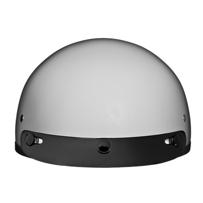 Color - White - DOT Approved Daytona Skull Cap Half Shell Motorcycle Helmet - Beanie Style for Motorcycles, Cruisers, Scooters, and Mopeds - Pearl White