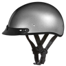 DOT Approved Daytona Skull Cap Half Shell Motorcycle Helmet - Beanie Style for Motorcycles, Cruisers, Scooters, and Mopeds - Silver Metallic