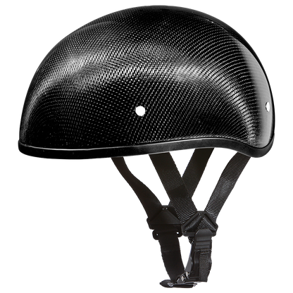 Color - Grey - D.O.T. Daytona Skull Cap W/O Visor- Grey Carbon Fiber