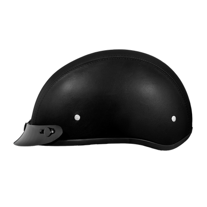Color - Default - D.O.T. Daytona Skull Cap- Leather Covered