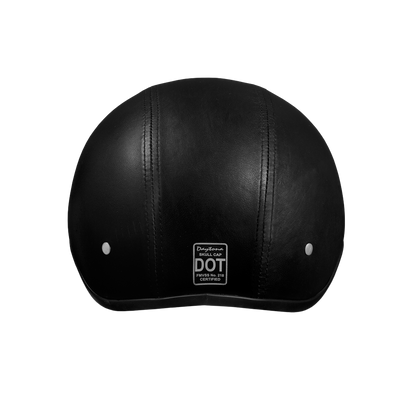 Color - Default - D.O.T. Daytona Skull Cap- Leather Covered