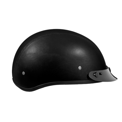 Color - Default - D.O.T. Daytona Skull Cap- Leather Covered