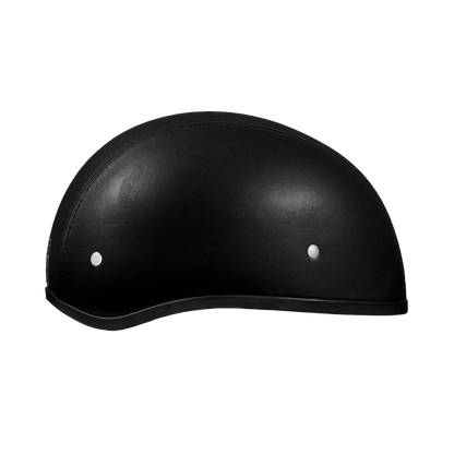 Color - Default - D.O.T. Daytona Skull Cap W/O Visor- Leather Covered