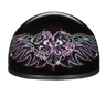 DOT Approved Daytona Motorcycle Half Face Helmet - Skull Cap Graphics for Men & Women, Scooters, ATVs, UTVs & Choppers - W/ Barbed Wire Heart