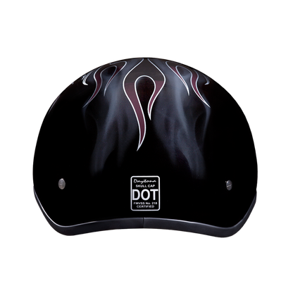 Color - Default - DOT Approved Daytona Motorcycle Half Face Helmet - Skull Cap Graphics for Men & Women, Scooters, ATVs, UTVs & Choppers - W/ Cross Bones
