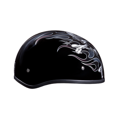 Color - Default - DOT Approved Daytona Motorcycle Half Face Helmet - Skull Cap Graphics for Men & Women, Scooters, ATVs, UTVs & Choppers - W/ Cross Bones
