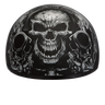 DOT Approved Daytona Motorcycle Half Face Helmet - Skull Cap Graphics for Men & Women, Scooters, ATVs, UTVs & Choppers - W/ Guns