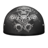 DOT Approved Daytona Motorcycle Half Face Helmet - Skull Cap Graphics for Men & Women, Scooters, ATVs, UTVs & Choppers - W/  Pistons Skull