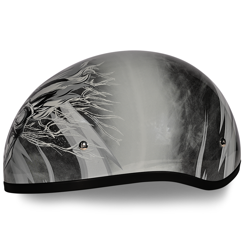 baseball cap motorcycle helmet dot approved Daytona Skull Cap Thunder Half Face Motorcycle Helmet