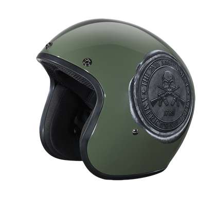 Color - Default - DOT Approved Daytona Cruiser Open Face Motorcycle Helmet - Men, Women & Youth - With Visor & Graphics - W/ 2nd Amendment Seal