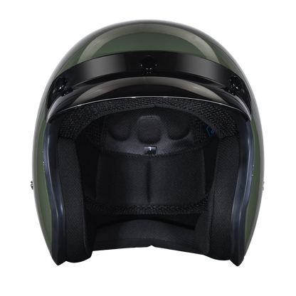 Color - Default - DOT Approved Daytona Cruiser Open Face Motorcycle Helmet - Men, Women & Youth - With Visor & Graphics - W/ 2nd Amendment Seal