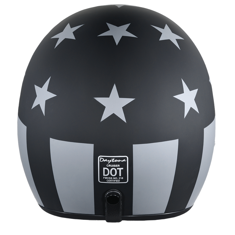 Daytona Cruiser Open Face Motorcycle Helmet - Visor & Graphics - Captain America Stealth