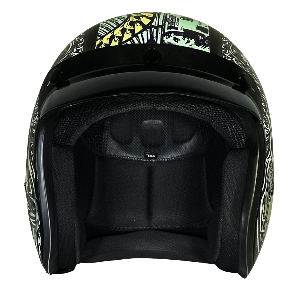 daytona cruiser motorcycle helmet Daytona Cruiser Money Open Face Motorcycle Helmet, 2XL
