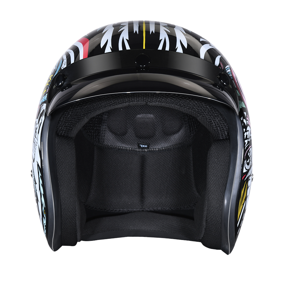 daytona cruiser motorcycle helmets Captain America Helmet, L keeping your head cool and comfortable during warm weather riding Daytona Cruiser Tribal Motorcycle Helmet,