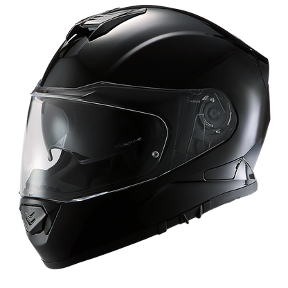 Color - Gloss - Daytona Detour Full Face Motorcycle Helmet - DOT Certified, Dual Visor, Street Bike Helmet, Men/Women/Youth - Hi-Gloss Black
