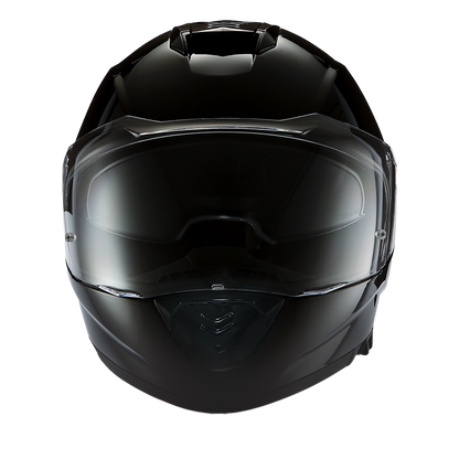 Color - Gloss - Daytona Detour Full Face Motorcycle Helmet - DOT Certified, Dual Visor, Street Bike Helmet, Men/Women/Youth - Hi-Gloss Black