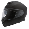 Daytona Detour Full Face Motorcycle Helmet - DOT Certified, Dual Visor, Street Bike Helmet, Men/Women/Youth - Dull Black