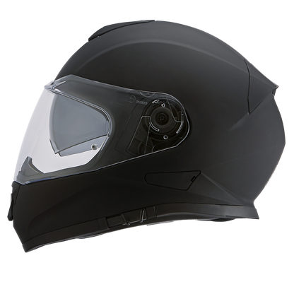 Color - Black - Daytona Detour Full Face Motorcycle Helmet - DOT Certified, Dual Visor, Street Bike Helmet, Men/Women/Youth - Dull Black