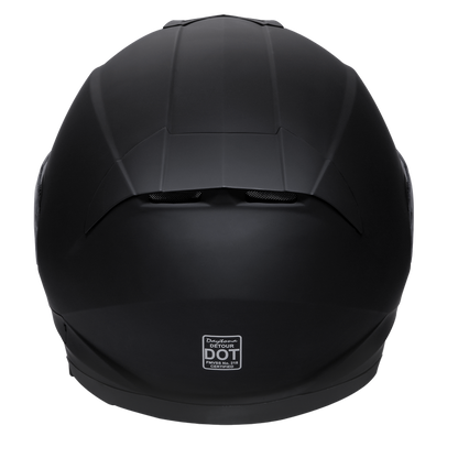 Color - Black - Daytona Detour Full Face Motorcycle Helmet - DOT Certified, Dual Visor, Street Bike Helmet, Men/Women/Youth - Dull Black