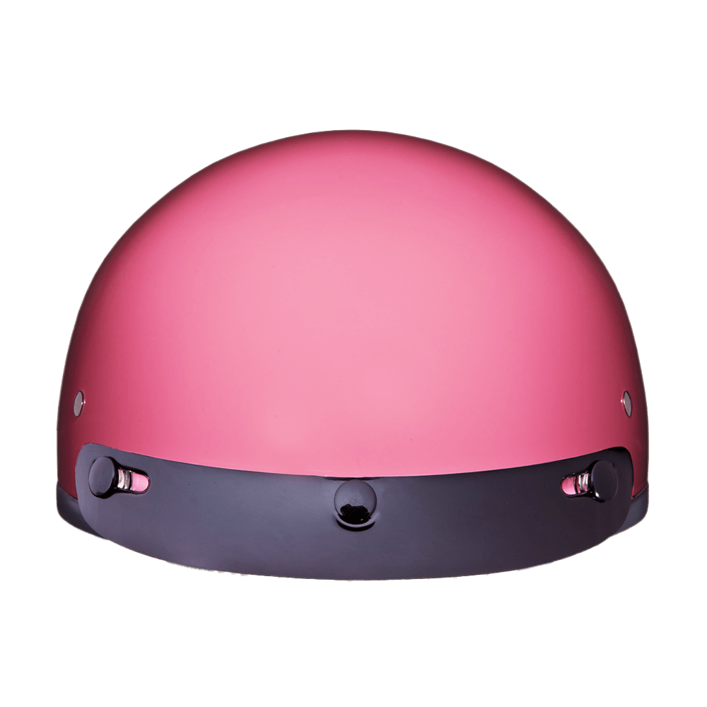 D.O.T. Daytona Skull Cap- Hi-Gloss Pink - Dirt Moto Bikes