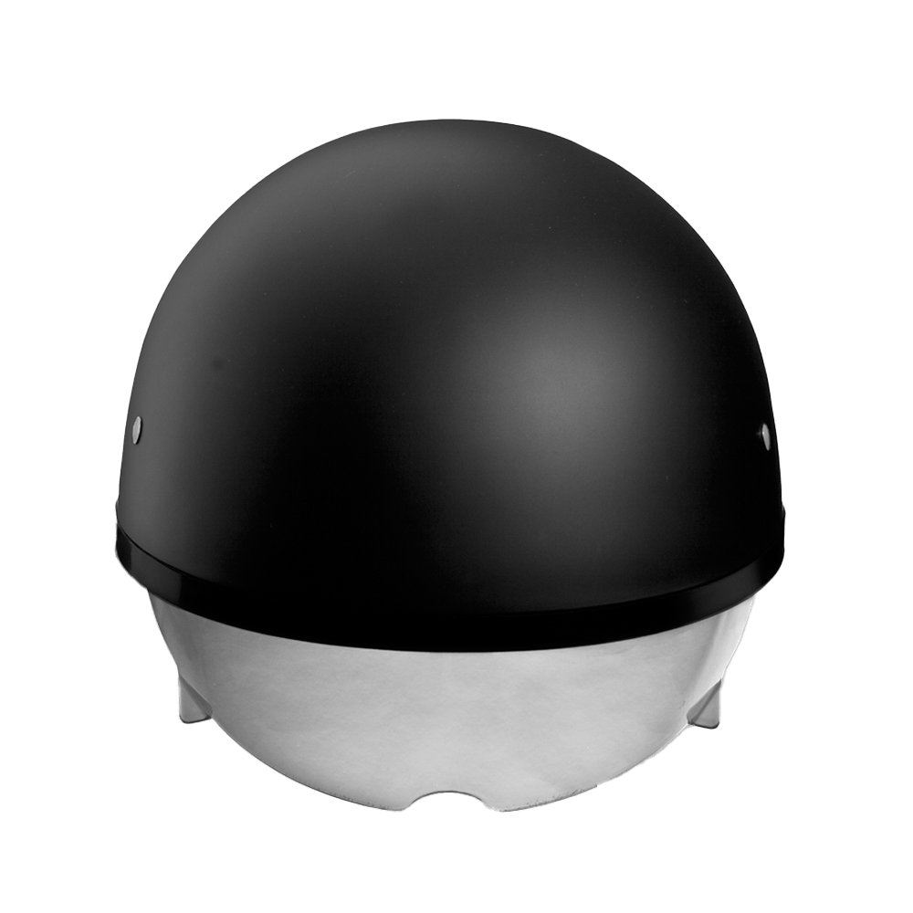 D.O.T. Daytona Skull Cap W/ Inner Shield- Dull Black - Dirt Moto Bikes