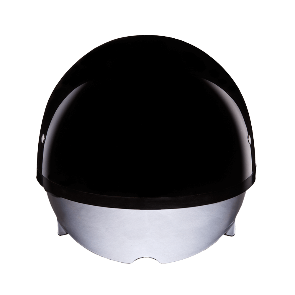 D.O.T. Daytona Skull Cap W/ Inner Shield- Hi-Gloss Black - Dirt Moto Bikes