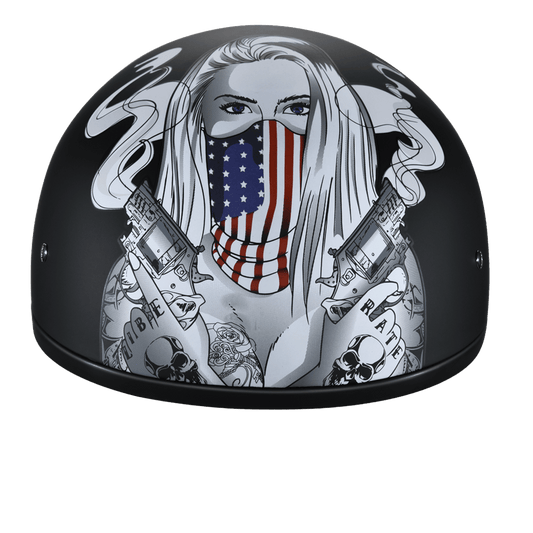 D.O.T. Daytona Skull Cap- W/ Make 'Em Pay - Dirt Moto Bikes