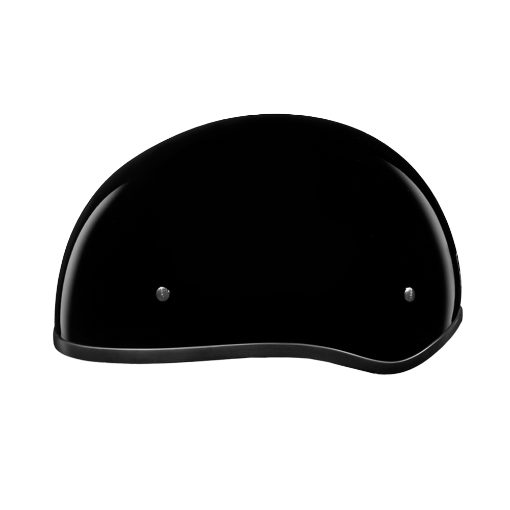 D.O.T. Daytona Skull Cap W/O Visor- Hi-Gloss Black - Dirt Moto Bikes