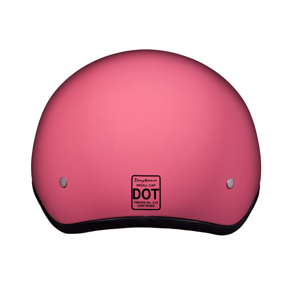 D.O.T. Daytona Skull Cap W/O Visor- Hi-Gloss Pink - Dirt Moto Bikes