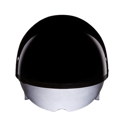Color - Gloss - D.O.T. Daytona Skull Cap W/ Inner Shield- Hi-Gloss Black